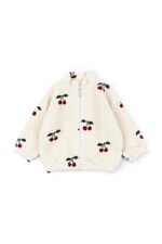 Флісова кофта дитяча Konges Sløjd JODY TEDDY JACKET GRS колір білий