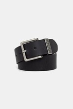 Ремінь чоловічий шкіряний Armani Exchange колір чорний