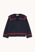 Дитячий светр Tinycottons STRIPES TINY CARDIGAN колір синій
