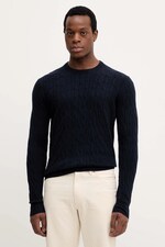 Вовняний светр Hackett London колір синій