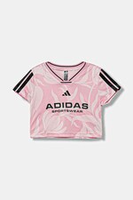 Дитяча футболка adidas колір рожевий