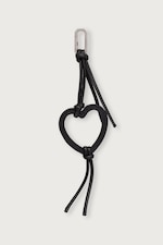 Брелок шкіряний AllSaints HEART колір чорний