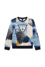 Кофта дитяча бавовняна Guess колір блакитний