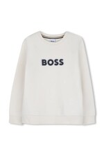 Кофта дитяча з бавовною BOSS колір бежевий