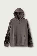 Кофта з капюшоном дитяча з бавовною Puma SPORT ANIMAL Hoodie колір коричневий