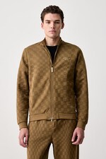 Кофта на застібці чоловіча BOSS Green SW_PS Icons70 JacqFZ колір зелений