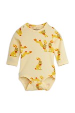 Боді дитяче з ліоцелю Mini Rodini Rabbits колір жовтий