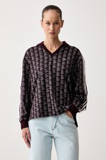 Лонгслів жіночий Lacoste колір бордовий