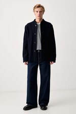 Лонгслів чоловічий бавовняний rag & bone колір блакитний