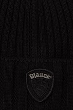 Шапка beanie мужская из добавлением шерсти Blauer цвет черный