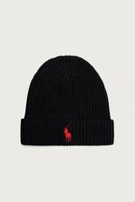 Шапка чоловіча бавовняна Polo Ralph Lauren колір чорний