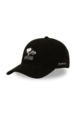 Кепка вельветова Capslab x Peanuts колір чорний