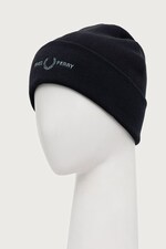 Шапка с хлопком Fred Perry цвет темно-синий