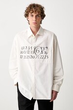 Сорочка чоловіча бавовняна MM6 Maison Margiela колір бежевий