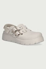 Шльопанці на платформі жіночі Crocs Loaferette Clog колір бежевий