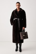 Пальто жіноче Pinko колір коричневий