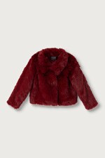 Коротка куртка дитяча Guess колір бордовий