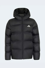 Стьобана куртка дитяча adidas колір чорний