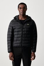 Стьобана куртка чоловіча Lacoste колір чорний