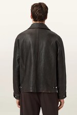 Куртка чоловіча шкіряна AllSaints STARDAY колір сірий