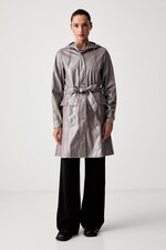 Демісезонна куртка Rains Curve Long Jacket W3 колір коричневий