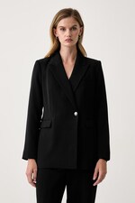 Двобортний піджак жіночий DKNY колір чорний