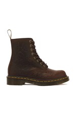 Черевики жіночі шкіряні Dr. Martens 1460 Pascal Emboss Floral колір коричневий