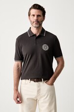 Поло чоловіче бавовняне Armani Exchange колір коричневий