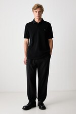 Поло чоловіче бавовняне Fred Perry колір чорний