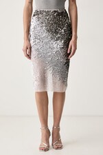 Спідниця Elisabetta Franchi колір срібний