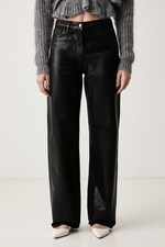 Джинси straight жіночі Elisabetta Franchi колір чорний