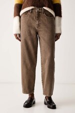 Джинси relaxed fit жіночі Pinko колір коричневий