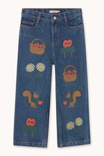 Джинси straight дитячі Tinycottons TINY APPLES DENIM PANT колір блакитний