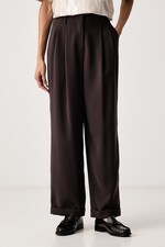 Костюмні штани жіночі Armani Exchange колір коричневий