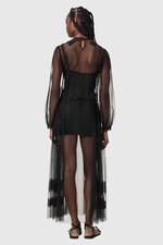 Розкльошена сукня AllSaints CESCA колір чорний