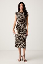 Сукня Morgan bodycon колір бежевий