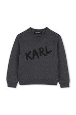 Светр дитячий з додаванням вовни Karl Lagerfeld колір сірий