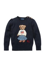 Светр дитячий бавовняний Polo Ralph Lauren колір темно-синій