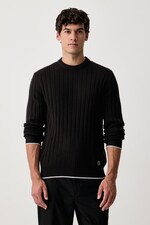 Чоловіче з вовною U.S. Polo Assn. Rib Knit Crew колір чорний