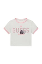Футболка дитяча бавовняна з еластаном Guess колір білий