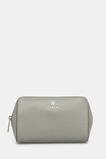 Шкіряна косметичка Furla колір сірий
