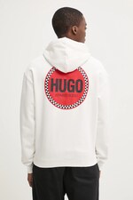 Бавовняна кофта HUGO колір білий