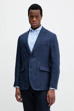 Льняний жакет Hackett London колір синій