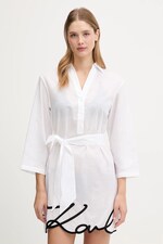 Літня сукня бавовняна Karl Lagerfeld колір білий