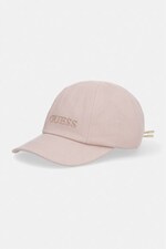 Кепка жіноча бавовняна Guess GABARDINE колір рожевий