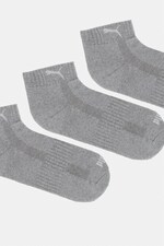 Шкарпетки Puma CUSHIONED QUARTER 3-pack колір сірий