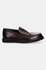 Шкіряні мокасини Fred Perry колір бордовий