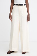 Джинси wide leg жіночі BOSS CENTRAL 4.0 колір бежевий