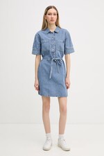 Літня сукня джинсова DKNY колір блакитний