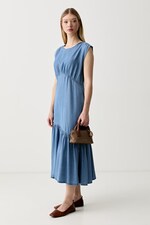 Летняя платье из лиоцелла DKNY цвет голубой